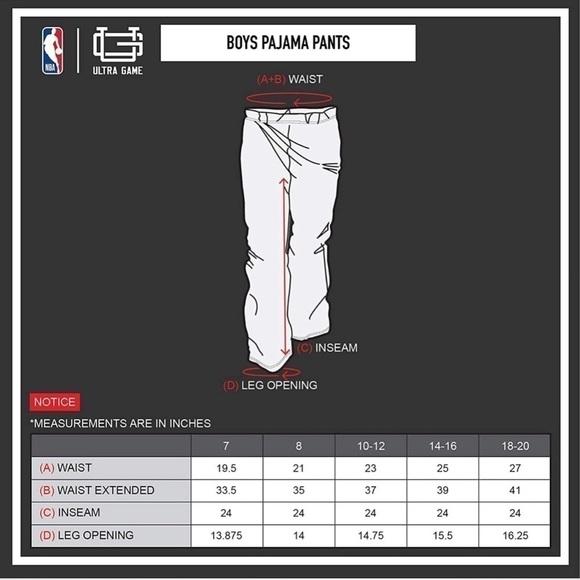 Ultra Game NBA Boy's 2 Piece PJs Lounge Pants & Tee Set Boys Size M (8) - Picture 6 of 12